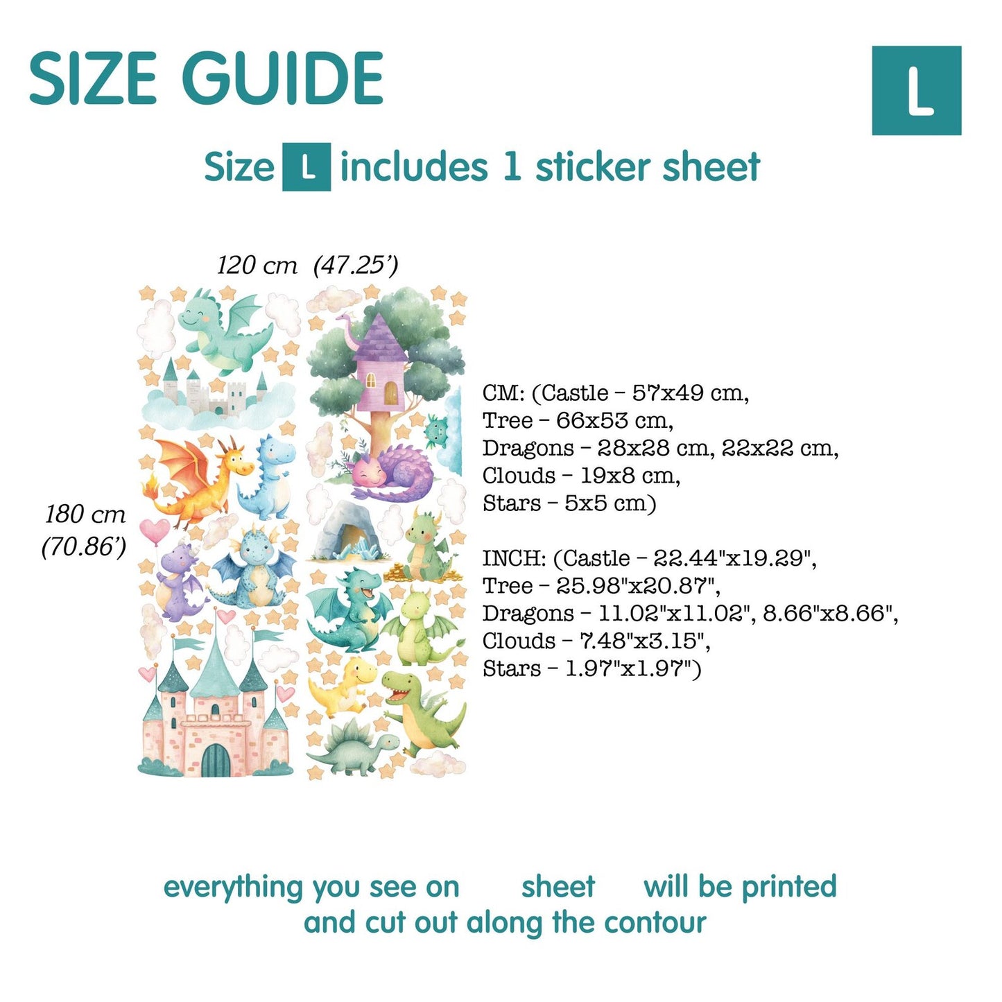 Dragons Wall decals 14.33