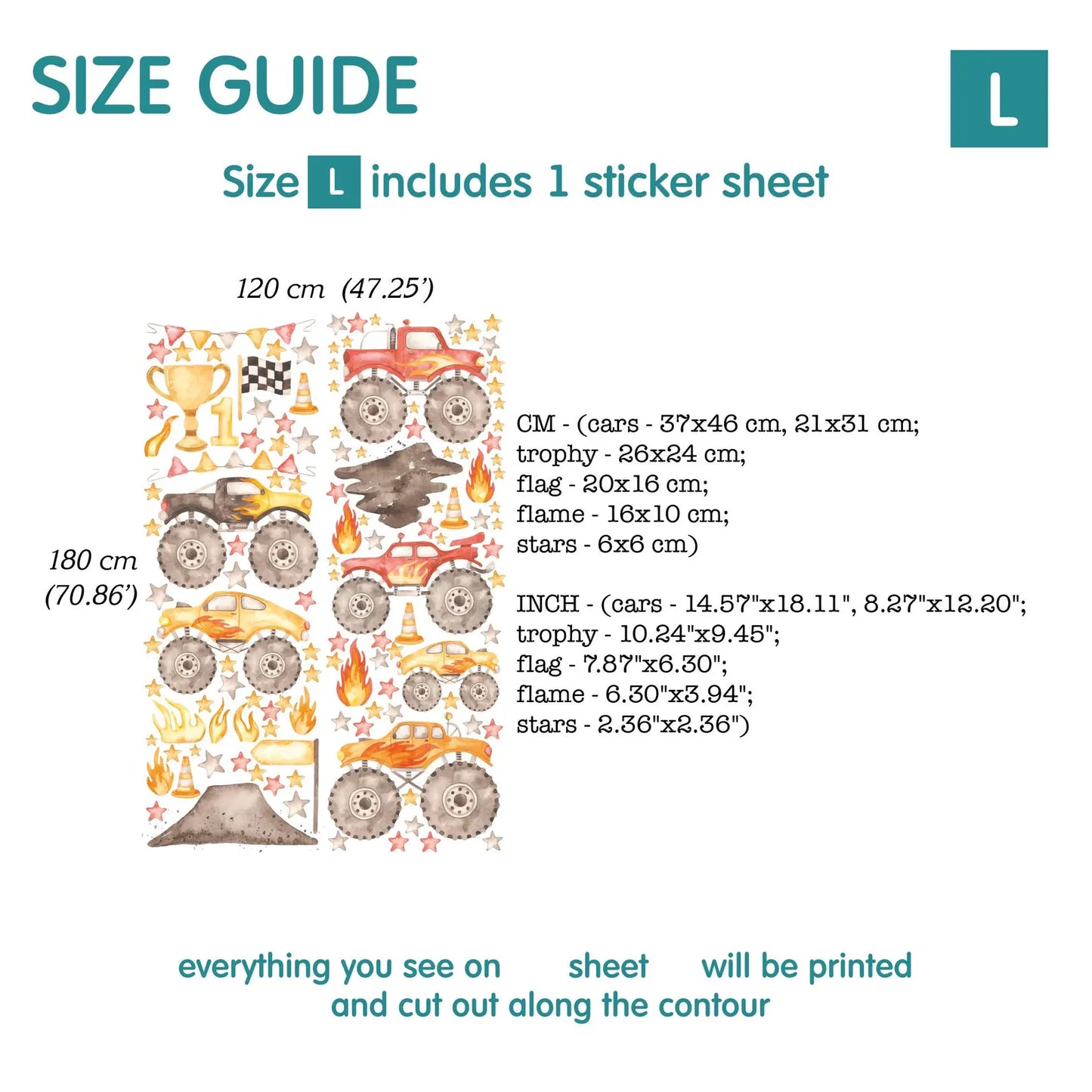 Cars Wall Decal 99.3