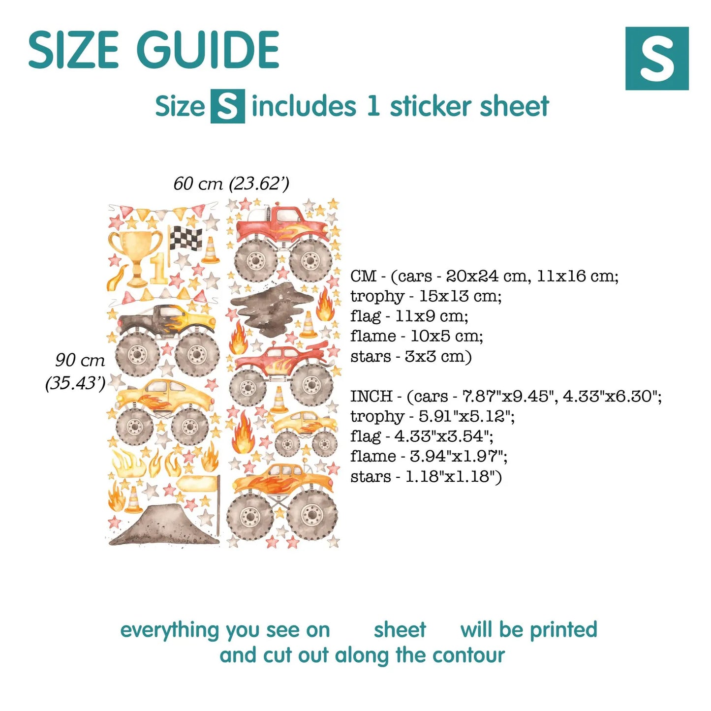 Cars Wall Decal 99.3