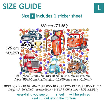 Cars Wall Decal 99.2