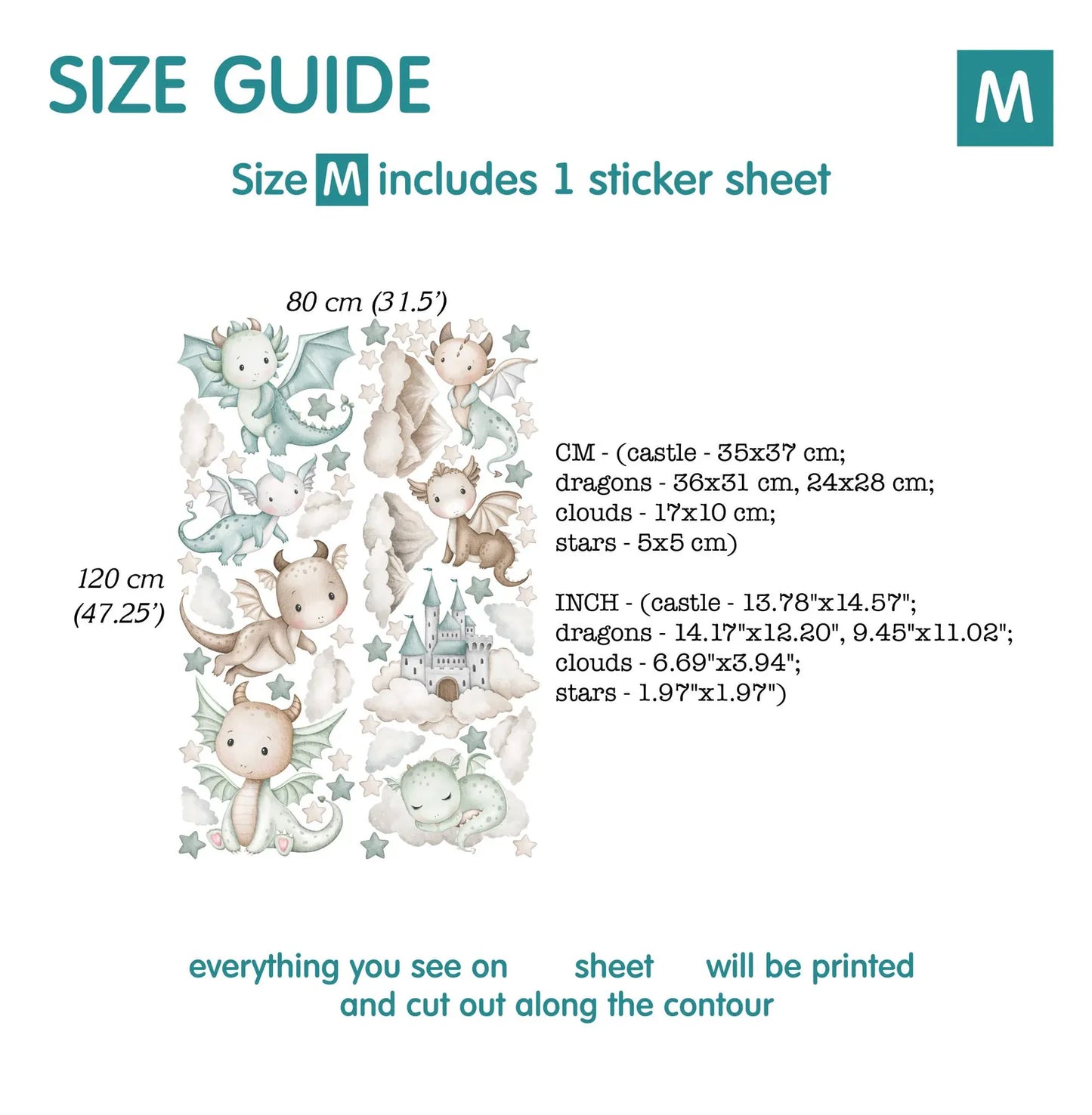 Dragons Wall decals 14.32