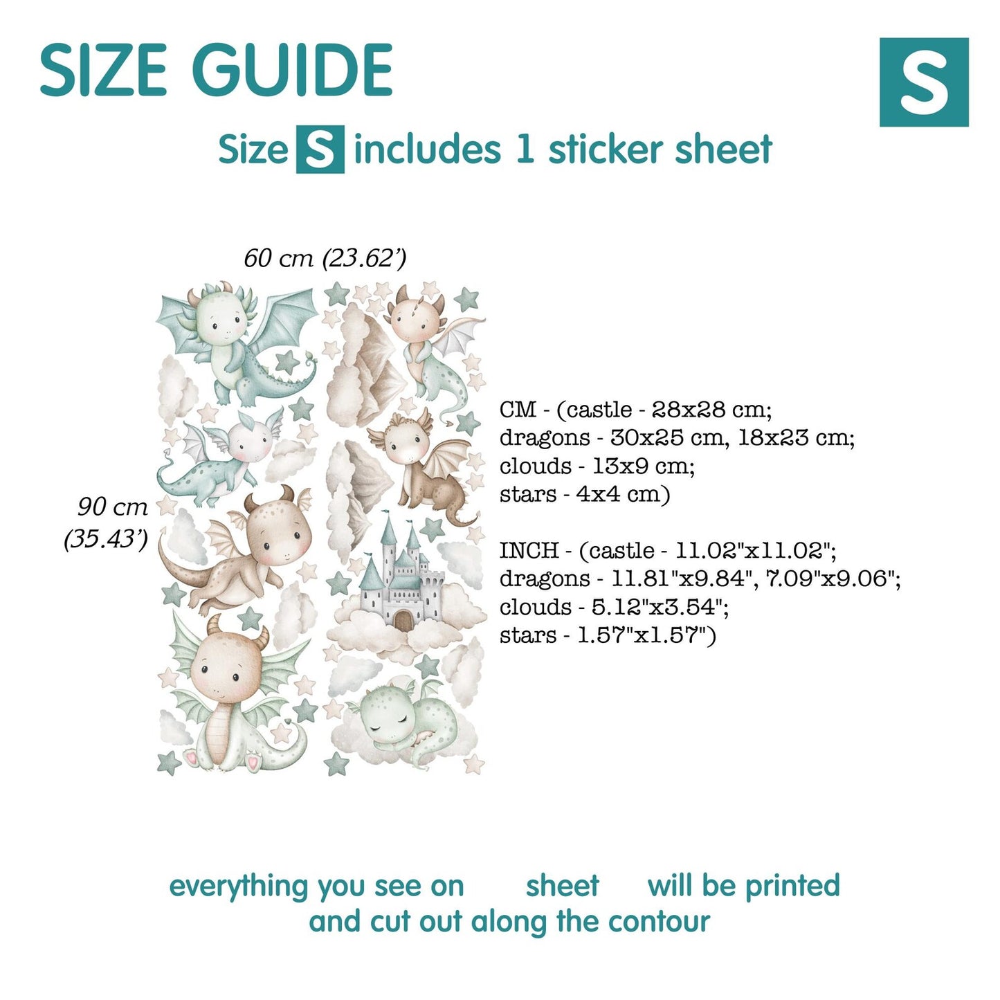 Dragons Wall decals 14.32