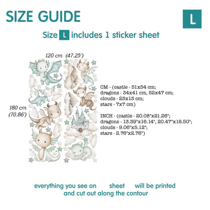 Dragons Wall decals 14.32