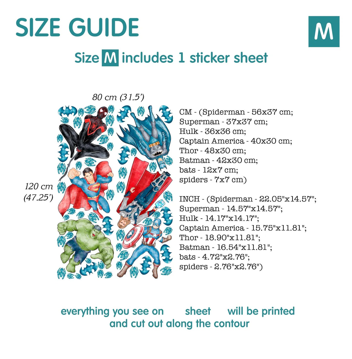 Superhero Wall Decal 1.16