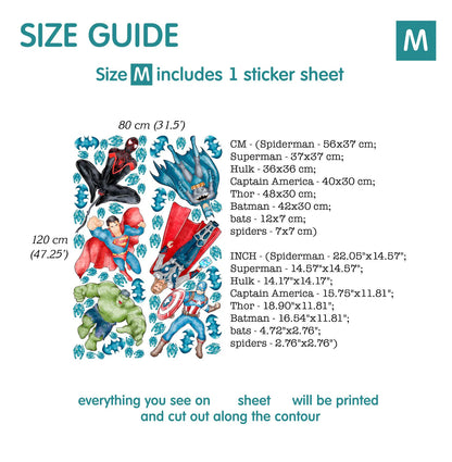 Superhero Wall Decal 1.16