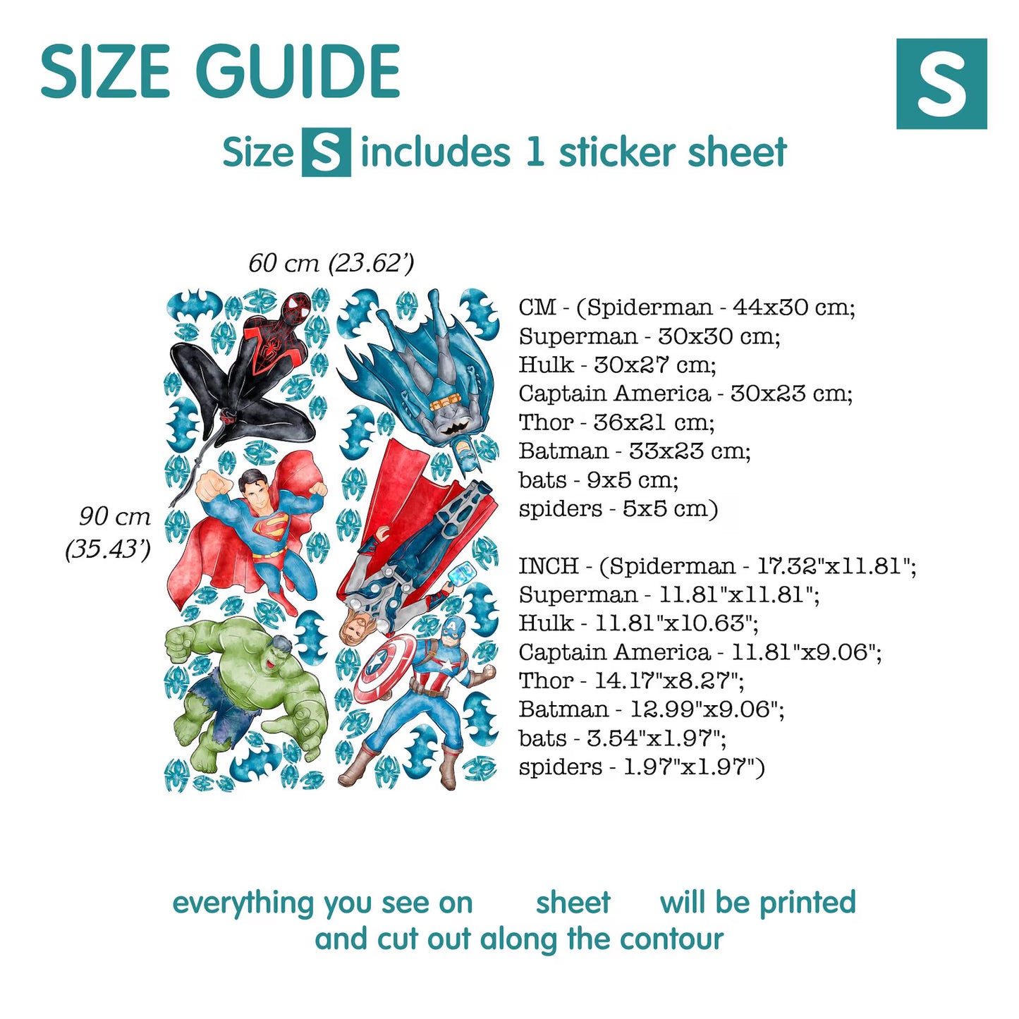 Superhero Wall Decal 1.16