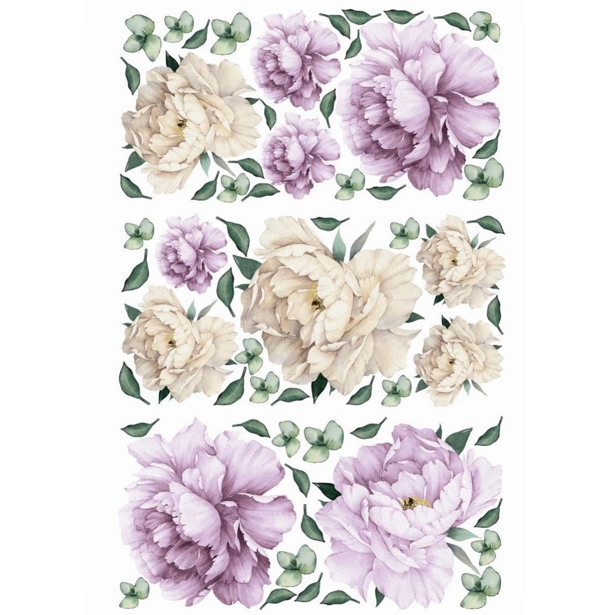 Purple Peony wall decals