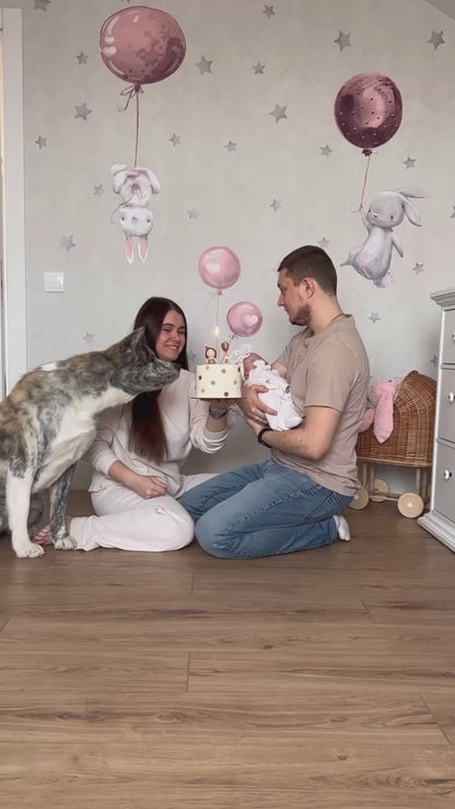 Bunnies Flying Wall Decals