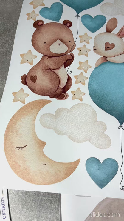 Flying animals Wall Decals 3.0 (Blue)