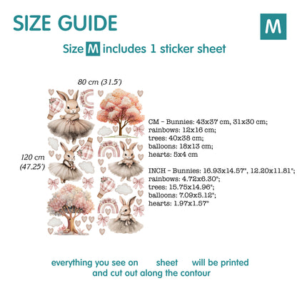 Bunnies Animal Wall Decals 5.41