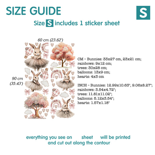 Bunnies Animal Wall Decals 5.41