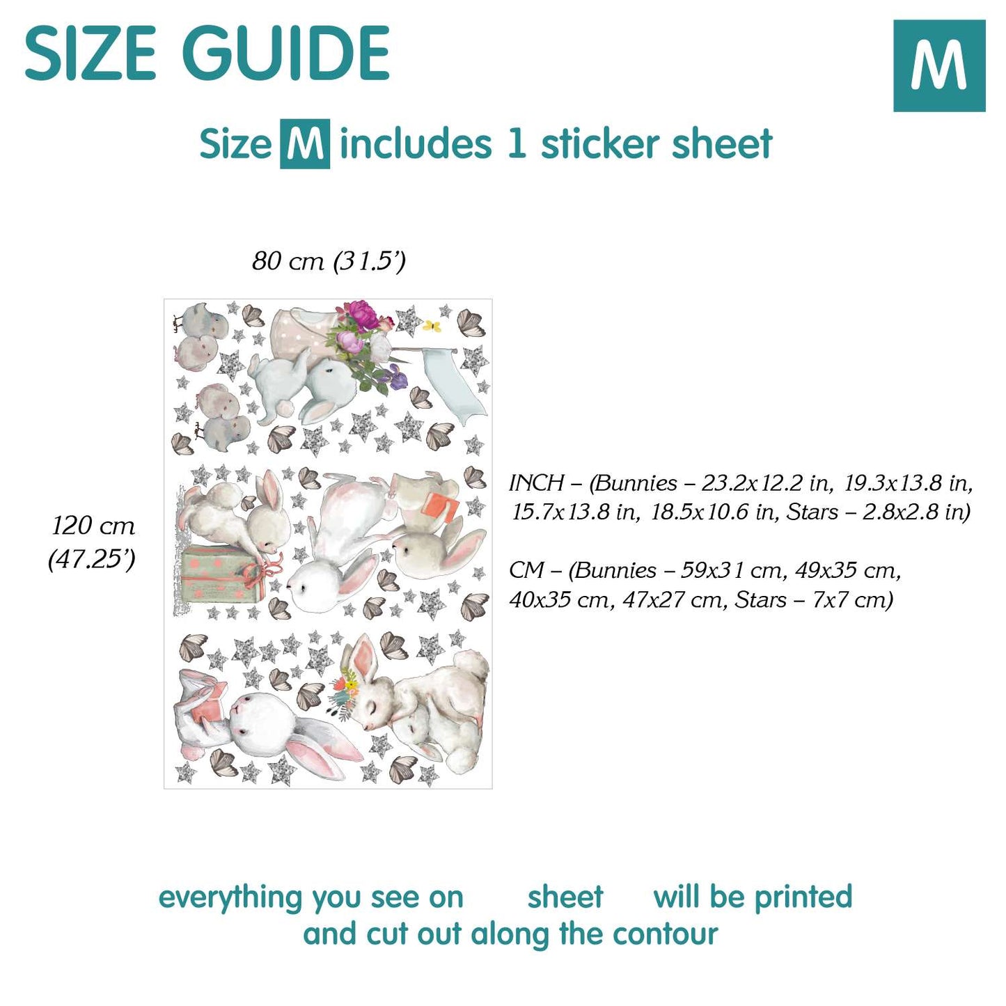 Bunnies Wall Decals 7.26