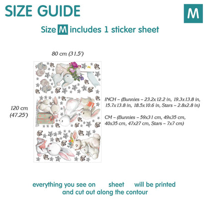 Bunnies Wall Decals 7.26