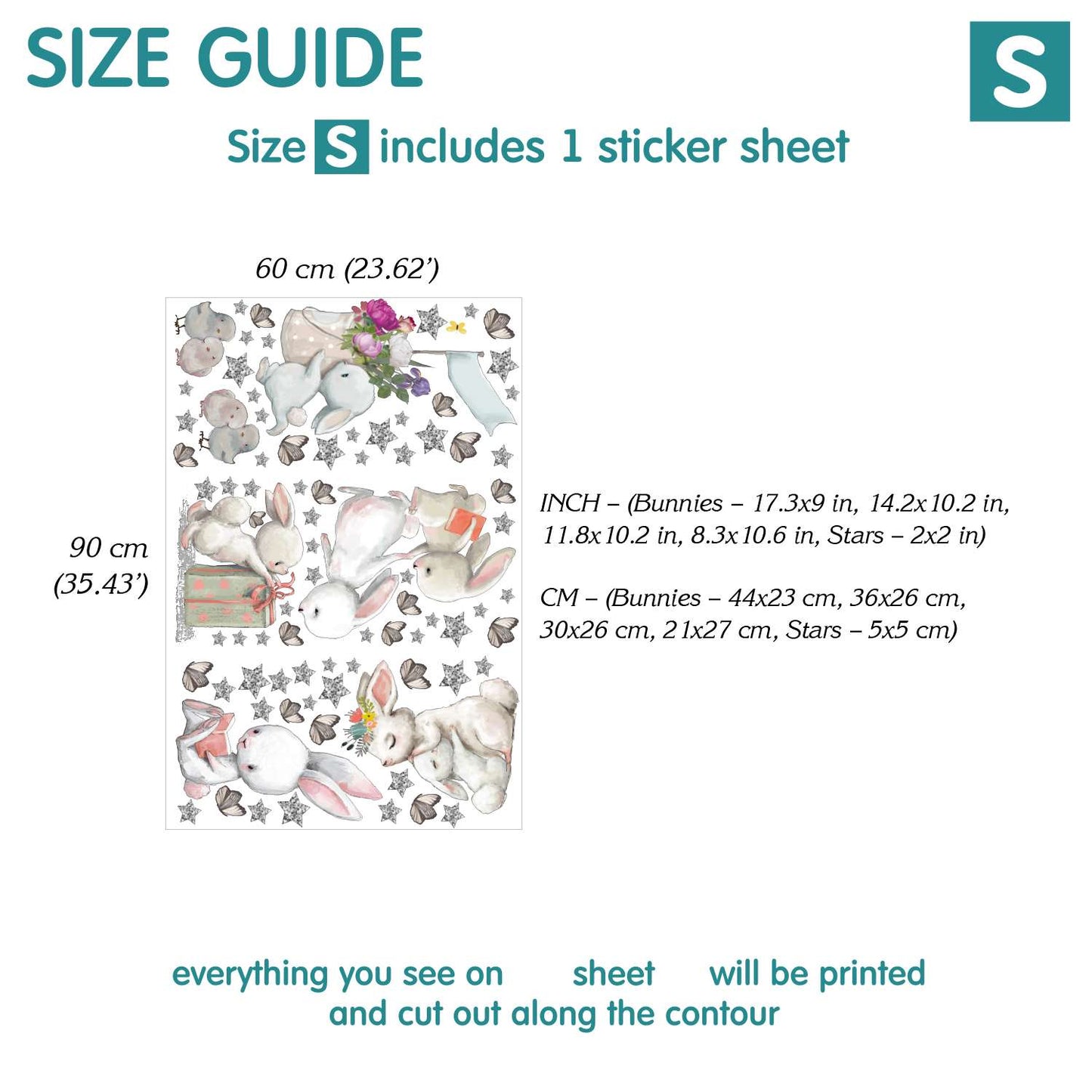 Bunnies Wall Decals 7.26