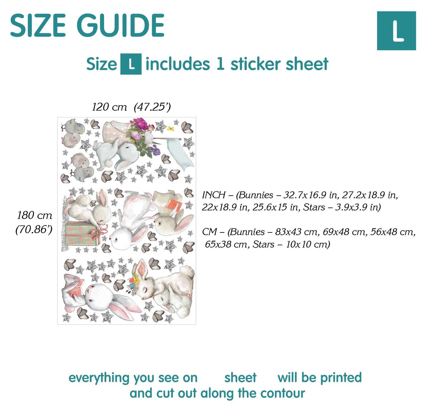 Bunnies Wall Decals 7.26