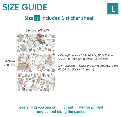 Bunnies Wall Decals 7.26
